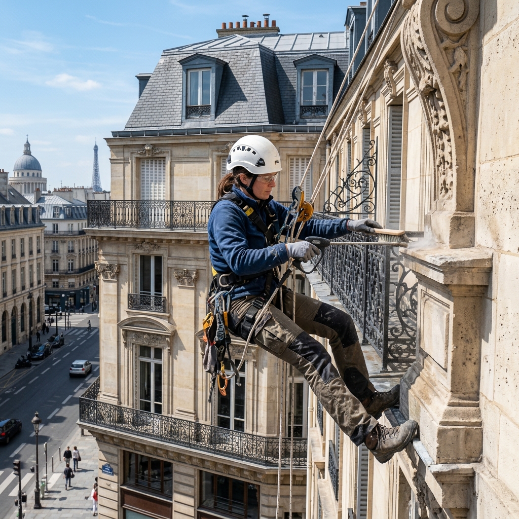 Purge de maconnerie facade haussmannienne